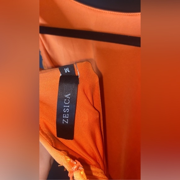 ZESICA Size M Ruched Bodycon Sleeveless Backless Dress Ruffle Mermaid Cocktail - Picture 10 of 11